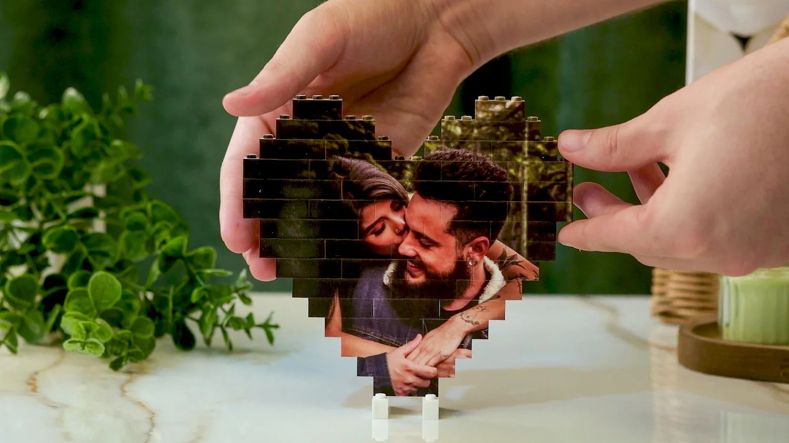 Personalized Heart-Shaped Photo Puzzle – Anniversary Gift