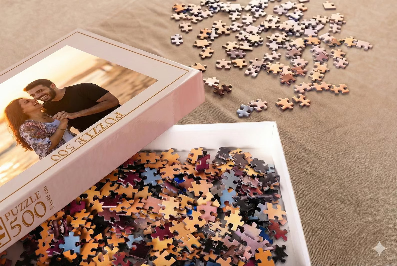 Custom Photo Jigsaw Puzzle | Personalized Picture Puzzle Gift for Family, Couples, Birthday, Anniversary