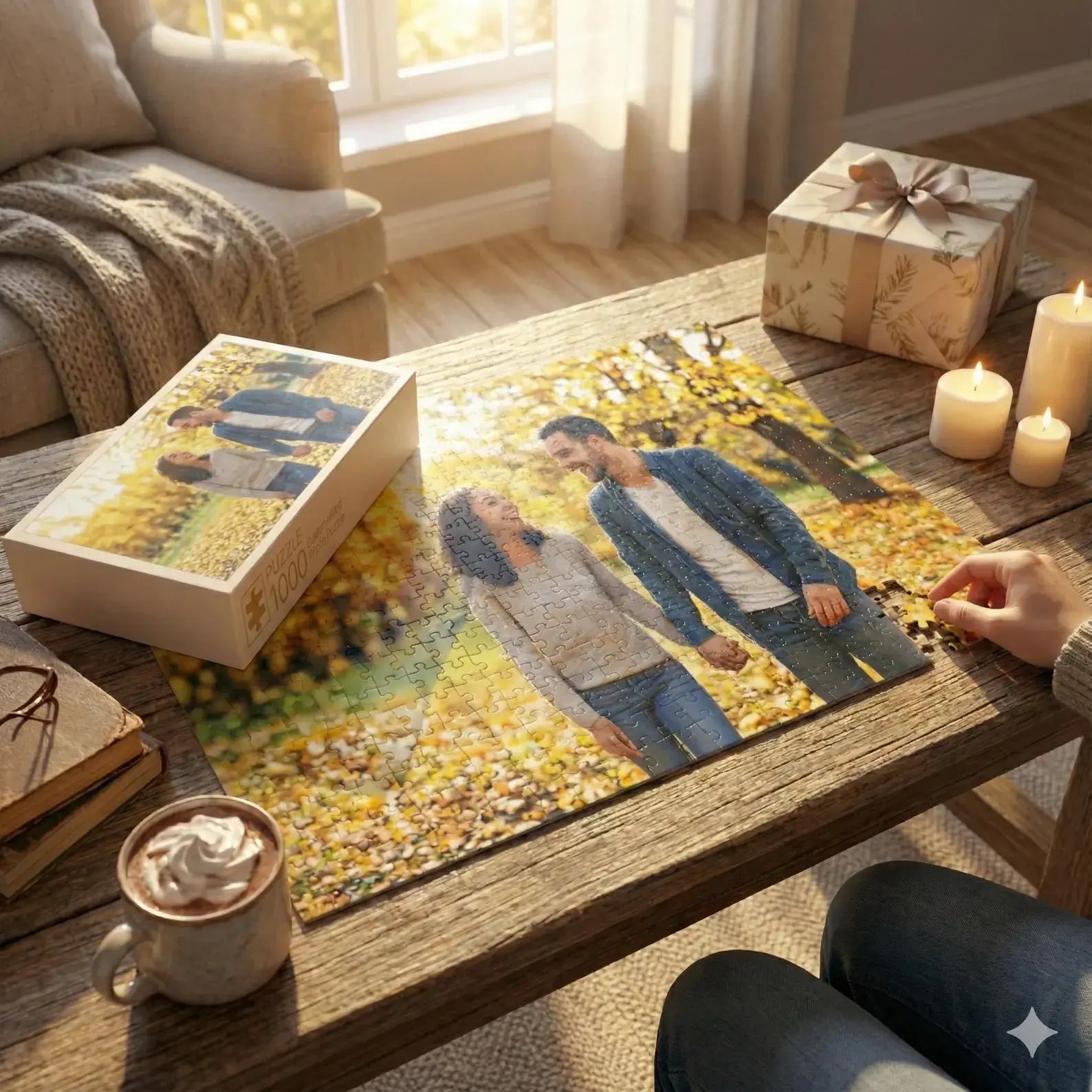 Custom Photo Jigsaw Puzzle | Personalized Picture Puzzle Gift for Family, Couples, Birthday, Anniversary