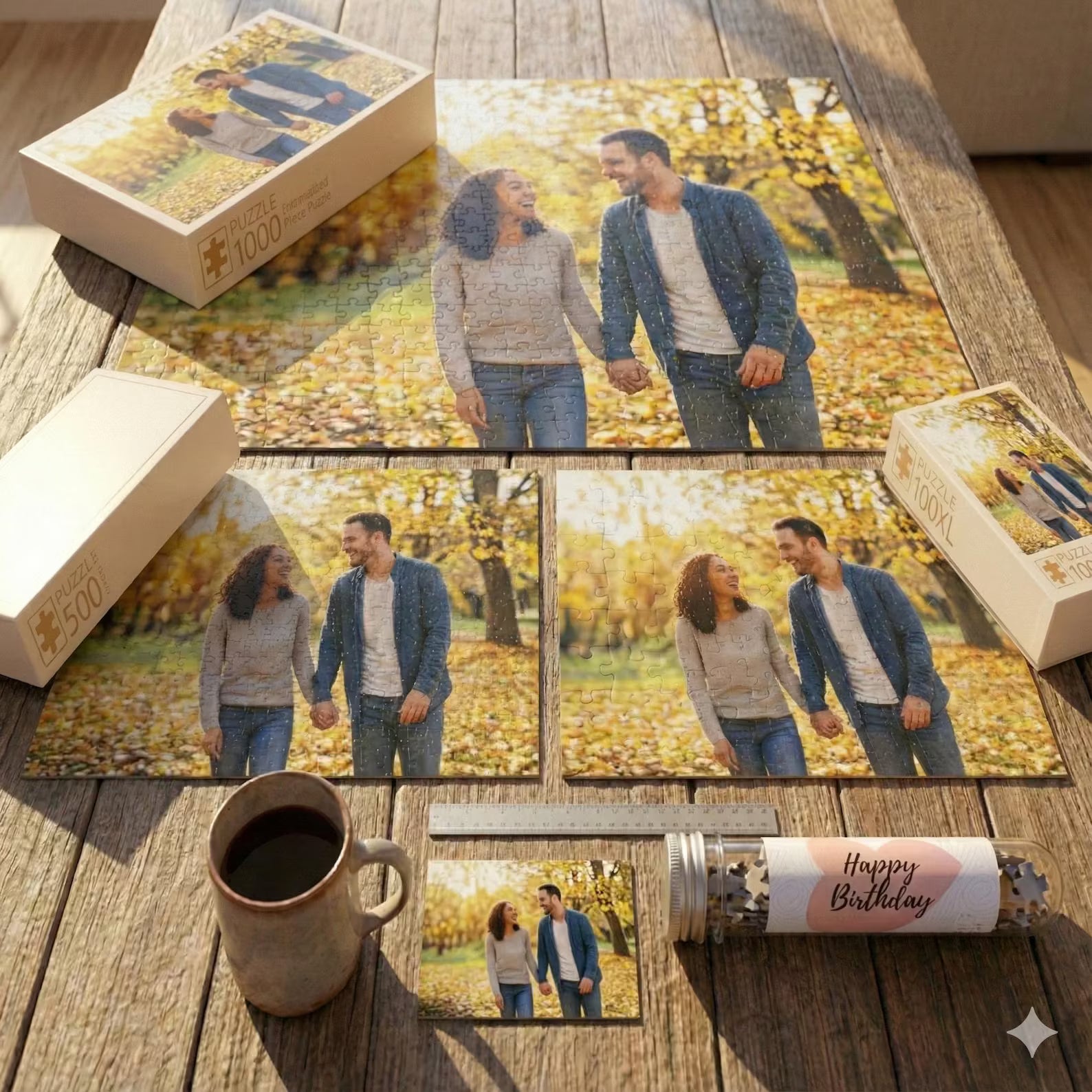 Custom Photo Jigsaw Puzzle | Personalized Picture Puzzle Gift for Family, Couples, Birthday, Anniversary