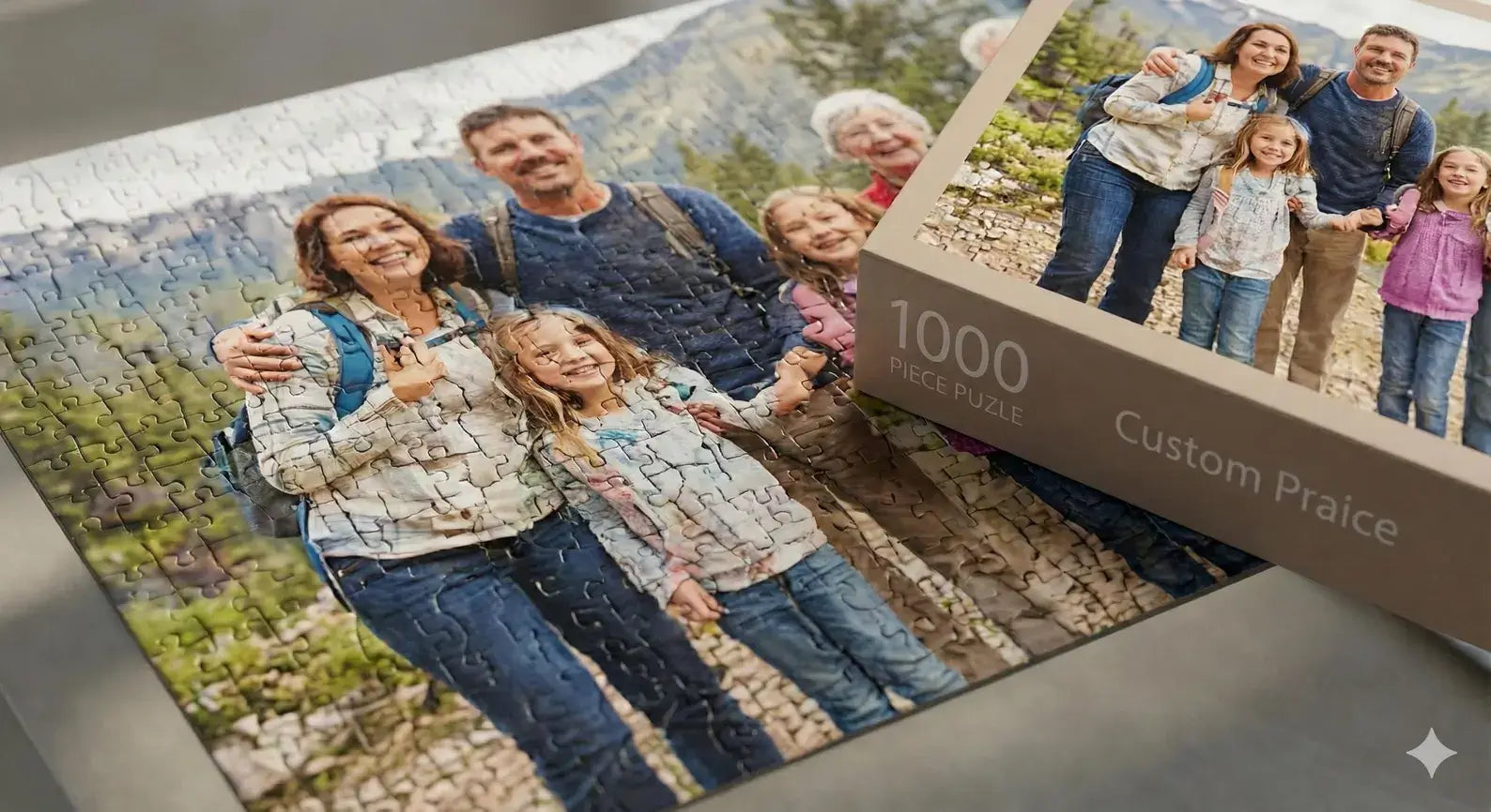 Custom Photo Jigsaw Puzzle | Personalized Picture Puzzle Gift for Family, Couples, Birthday, Anniversary