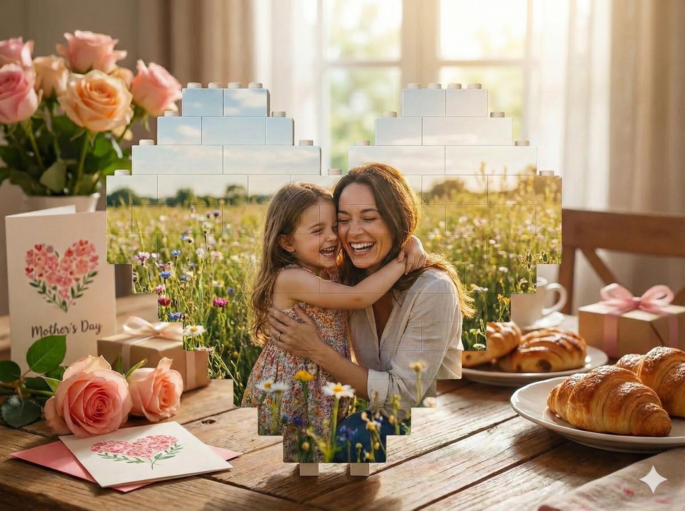 Personalized photo brick puzzle packaging