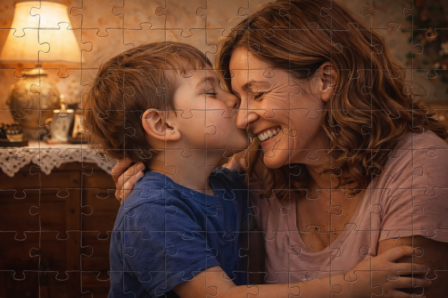 Personalized large piece seasonal photo puzzle
