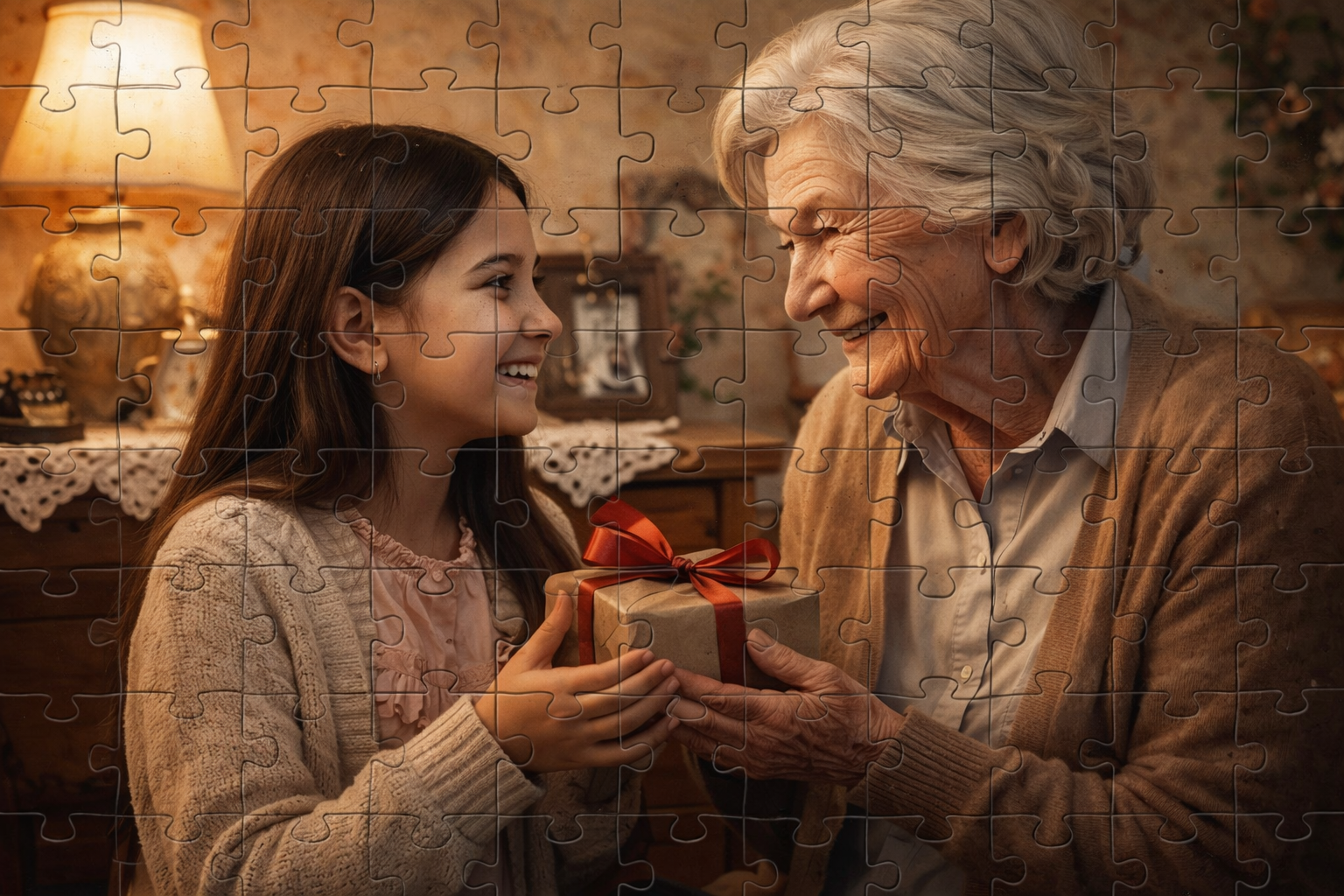 Custom grandparents photo jigsaw puzzle