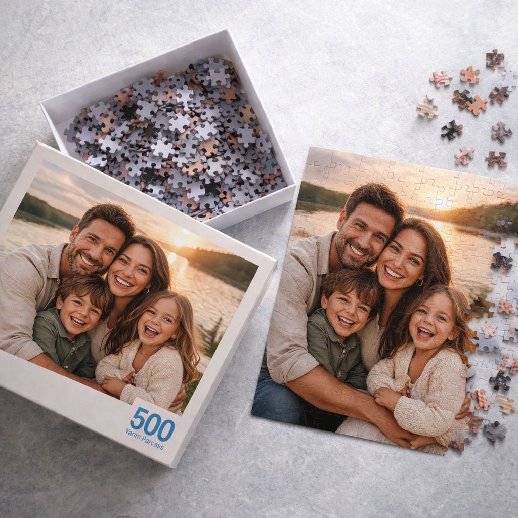Personalized photo jigsaw puzzle display