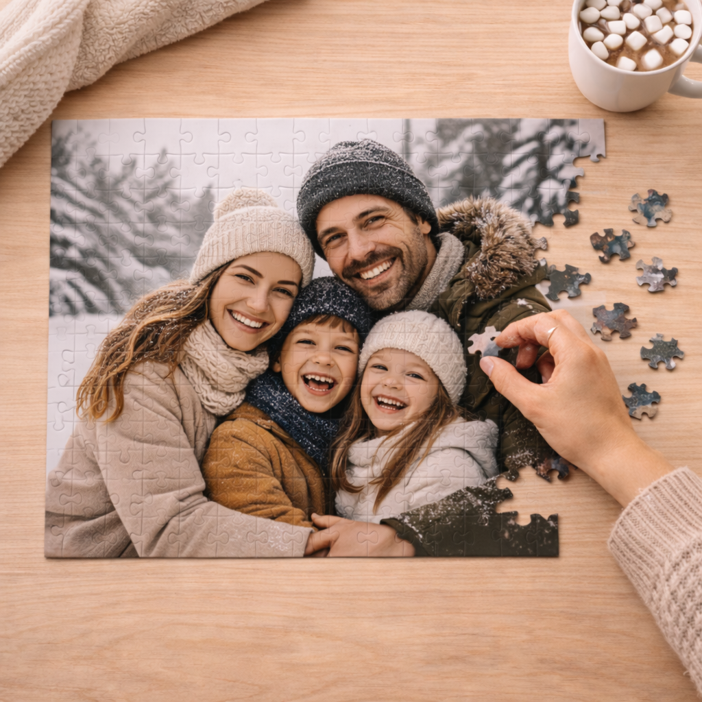 Custom 100 piece photo jigsaw puzzle for kids