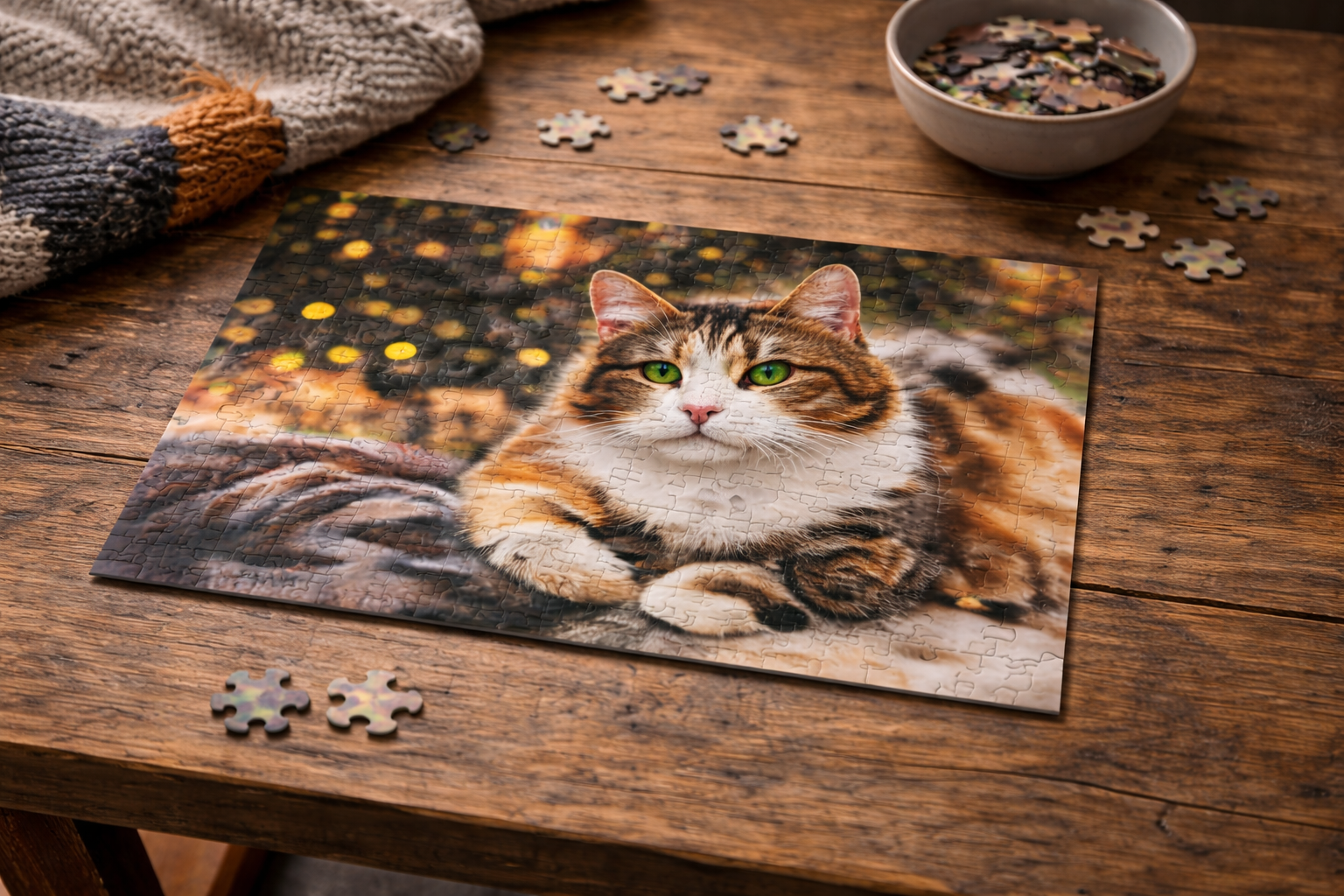 Personalized pet photo jigsaw puzzle