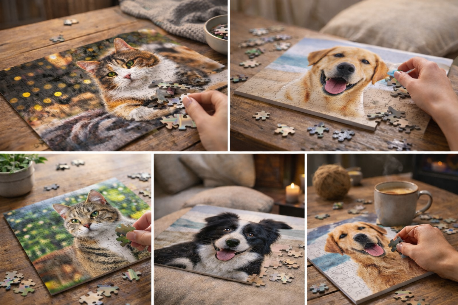 Custom pet picture puzzle product view