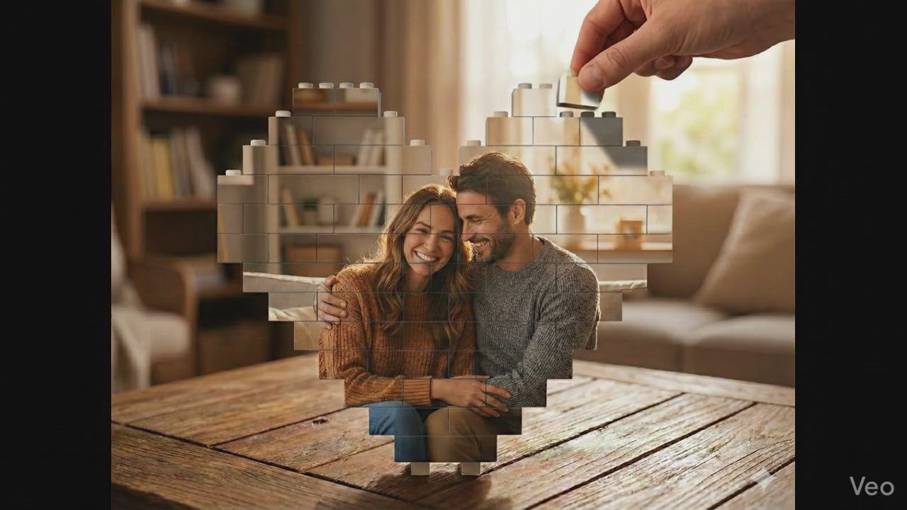 Custom Building Brick Personalized Photo Block Puzzle Gift Decorative
