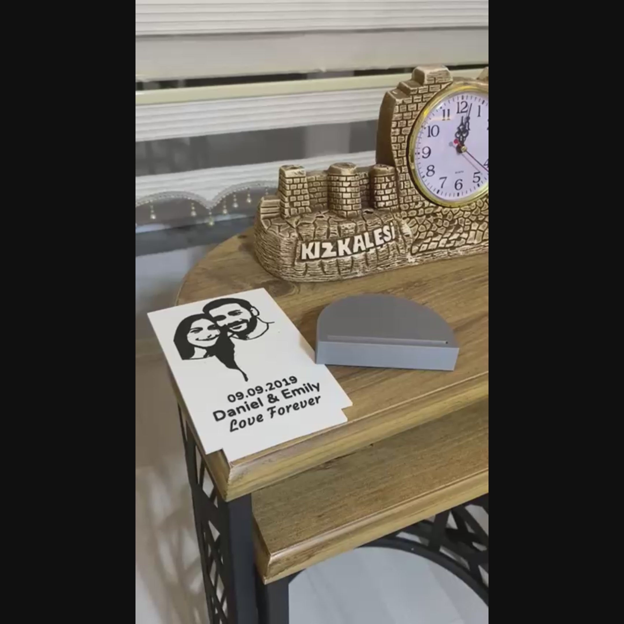 Personalized Charcoal Style Portrait Plaque – Custom Sketch Keepsake