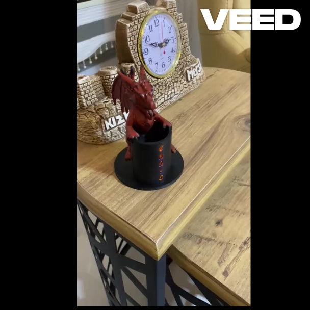 Personalized Dragon Pen Holder: Custom Name 3D Printed Desk Organizer