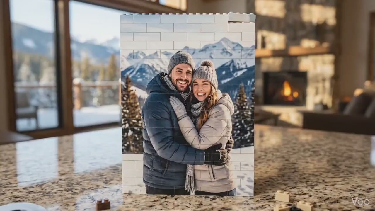 Custom Building Brick Personalized Photo Block Puzzle Gift Decorative