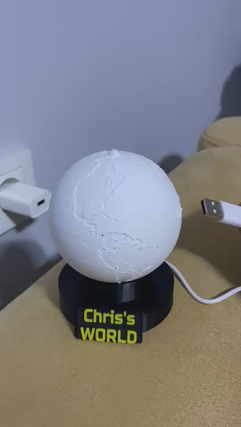 Personalized Globe Night Light – LED World Map Lamp