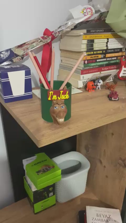 Funny Donkey Pen Holder: 3D Printed Desk Organizer & Plant Pot