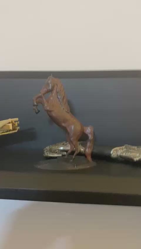 Rearing Stallion Figurine: Custom 3D Printed Horse Desk Ornament